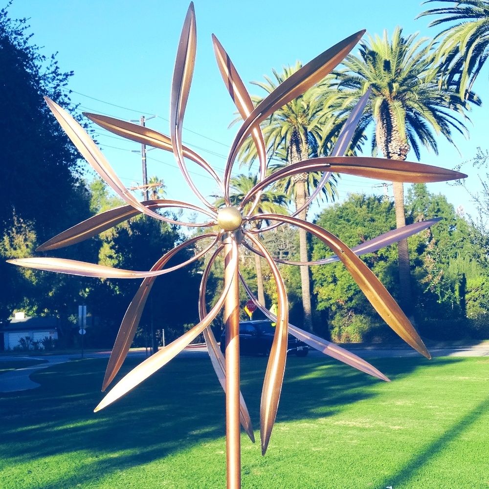Full Copper Wind Spinners Large Kinetic Sculptures